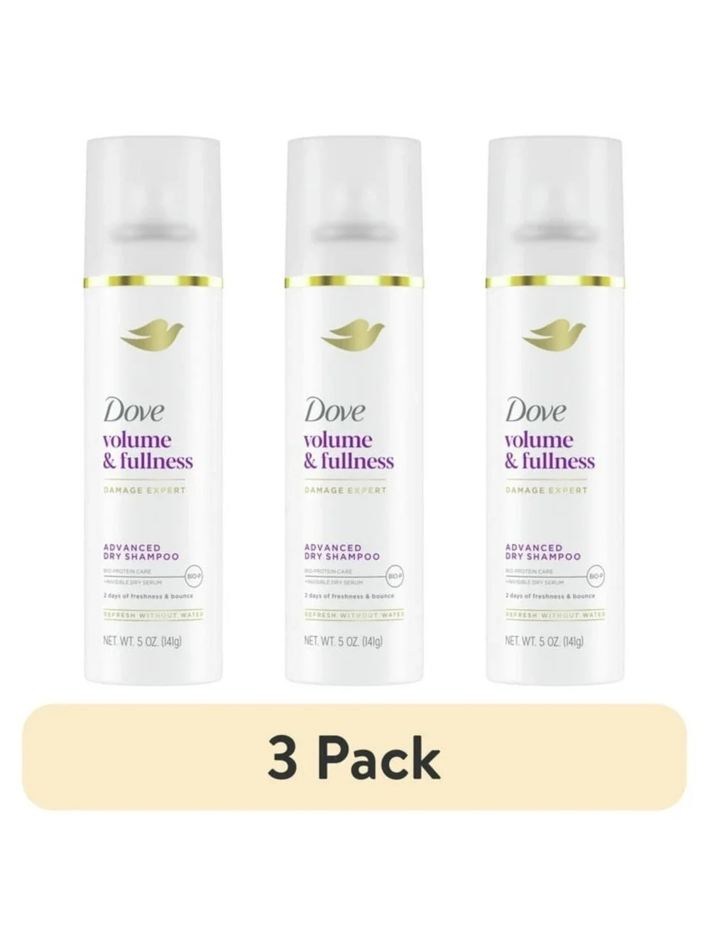 Dove Volume & Fullness Advanced Dry Shampoo 3 Pack 5oz New
